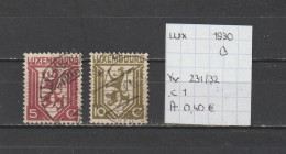 (TJ) Luxembourg 1930 - YT 231/32 (gest./obl./used) - Usati
