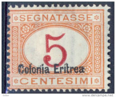 Zp455: ERITREA :  Y.&T. N° Taxe 1 : Type II : Mint Hinged - Eritrea