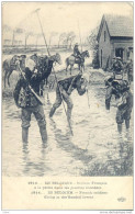 Ik889: 1914 EN BELGIQUE Soldats Français à La Pêche Dans Les Prairies Inondées...1914 In BELGIUM French Soldiers Fishing - Floods