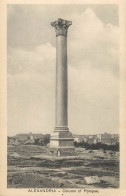 Postcard Egypt Alexandria Pompey Column And Sphinx - Alexandrie