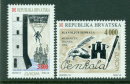 CROATIA 1994 Mi 274-75** Europa CEPT – Discoveries And Inventions [L3902] - 1994