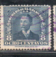 EL SALVADOR 1935 DR. TOMAS G. PALOMO 8c USED USATO OBLITERE' - Salvador