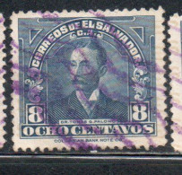 EL SALVADOR 1935 DR. TOMAS G. PALOMO 8c USED USATO OBLITERE' - Salvador