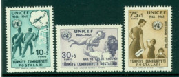 TURKEY 1961 Mi 1827-29** 15th Anniversary Of UNICEF [L3982] - UNICEF