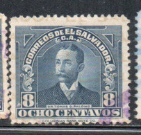 EL SALVADOR 1935 DR. TOMAS G. PALOMO 8c USED USATO OBLITERE' - Salvador