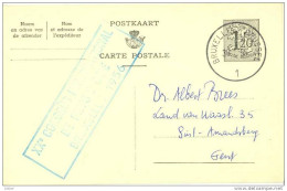 _Q905:1,20F  POSTKAART/CARTE POSTALE: XXe CONGRES INTERNATIONNAL DE PHYSIOLOGIE BRUXELLES 1956 30.7.56. - Cartes Postales 1951-..