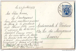 _L192: Fantasiekaart Als Postkaart;: N° 285: JETTE > Anvers  - Vive Ste Anne - 1929-1937 Heraldieke Leeuw