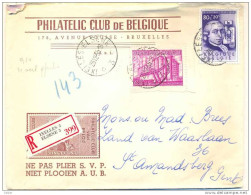 _Nx036: N° 766 + 974 Op Aangetekende Brief > Gent : 0.10Fovergefrankeerd - 1948 Esportazione