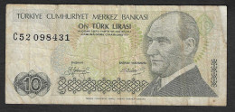 Turchia - Banconota Circolata Da 10 Lire P-192a.1 - 1979 #19 - Turquie