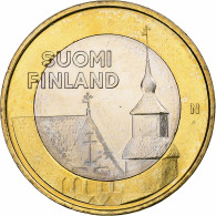Finlande, 5 Euro, Église De St Laurent En Häme, 2013, SUP+, Bimétallique - Finland