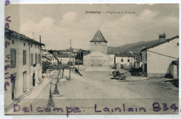 - Irrissary - L'Eglise Et Le Fronton, Charrette, Attelage Cliché Rare, Non écrite,  Coins Ok, Cliché Aubert, TBE, Scans. - Autres & Non Classés