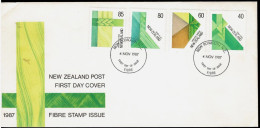 New Zealand 1987 Fibre Stamp Issue FDC - FDC