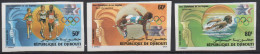 Djibouti Dschibuti 1984 IMPERF NON DENTELE Mi. 409-411 Jeux Olympiques Olympic Games Olympa Los Angeles Swimming Running - Verano 1984: Los Angeles