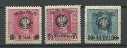 POLEN Poland 1918/1919 Michel 21 & 24 & 25 I * - Neufs