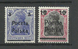 POLEN Poland 1919 Michel 132 & 134 * - Neufs