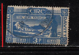IRELAND Scott # 134 Used - Plowman - Clipped Perfs At Left CV $6.75 - Used Stamps