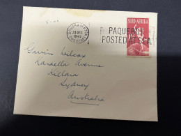 7-12-2023 (3 W 34) Paquebot Mail Posted From South Africa To Australia (1949) As Seen On Scan (Union Castle Line) - Andere(Zee)