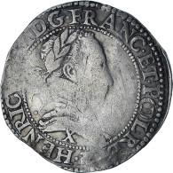 France, Henri III, Franc Au Col Plat, 1579, Amiens, TB+, Argent, Gadoury:496 - 1574-1589 Henri III