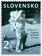 Slovakia 2022 The 50th Anniversary Of The Apollo 17 - Eugene Andrew Cernan Stamp 1v MNH - Nuovi