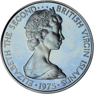 Îles Vierges Britanniques, Elizabeth II, 25 Cents, 1975, Proof, FDC, Du - Islas Vírgenes Británicas