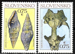 Slovakia 2022 Important Fossils From Slovakia Stamps 2v MNH - Nuevos