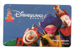 Passeport Disney Disneyland  PARIS France Card  (F 117) - Disney-Pässe