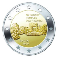 2019 MALTE - 2 Euros Commémorative - Temples De Ta'Hagrat - Malte