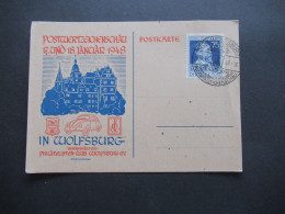 Alliierte Besetzung 1948 Stephan Nr.964 Sonder PK Und St Wolfsburg 1948 Postwertzeichenschau / VW Käfer - Cartas & Documentos