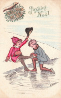 FÊTES ET VOEUX - Noël - Un Petit Couple Sur La Patinoire - Zaue - Colorisé - Carte Postale Ancienne - Autres & Non Classés