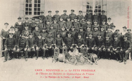 Brest * La Musique De La Flotte 2ème Dépôt , Souvenir De La 37ème Fête Férélae à Caen * Société Gymnastique - Brest