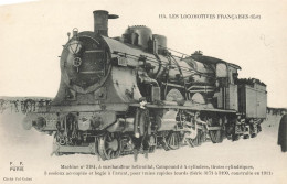 TRANSPORT - Train - Les Locomotives Françaises (Est) - Machine N°3184, à Surchauffeur Hélicoïdal- Carte Postale Ancienne - Trains