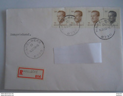 België Belgique Brief Lettre Recommandée Velghe 1990 Harelbeke - Antwerpen - 1981-1990 Velghe