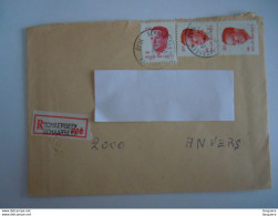 België Belgique Brief Lettre Recommandé Velghe 1986 Schaerbeek 5 Schaarbeek - Anvers - 1981-1990 Velghe