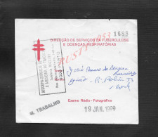 PORTUGAL LETTRE EN FRANCHISE SERVICE DES TUBERCULEUX RESPIRATOIRE AVEC CACHET DE PORTO À JOSÉ AMARO GIAN VILA DO CONDE : - Covers & Documents