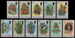 Kaiman-Inseln 1980 - Mi-Nr. 456-466 I ** - MNH - Fauna & Flora - Cayman Islands