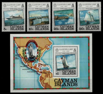 Kaiman-Inseln 1984 - Mi-Nr. 526-529 & Block 15 ** - MNH - Schiffe / Ships - Cayman Islands