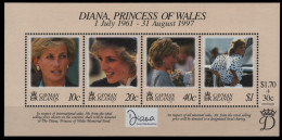 Kaiman-Inseln 1998 - Mi-Nr. Block 27 ** - MNH - Lady Diana - Cayman Islands