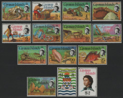 Kaiman-Inseln 1974 - Mi-Nr. 330-343 ** - MNH - Freimarken / Definitives (I) - Cayman Islands