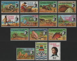 Kaiman-Inseln 1974 - Mi-Nr. 330-343 ** - MNH - Freimarken / Definitives (II) - Cayman Islands