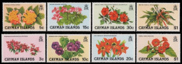 Kaiman-Inseln 1980/ 1981 - Mi-Nr. 452-455 & 482-485 ** - MNH - Blumen / Flowers - Cayman Islands