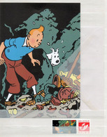 Set écriture Tintin / Kuifje : Duostamps + Enveloppe + Papier - Sonstige & Ohne Zuordnung