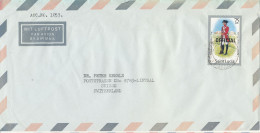 Saint Lucia Air Mail Cover Sent To Switzerland 1986 Single Franked Stamp Overprinted OFFICIAL Folded Cover - St.Lucie (1979-...)