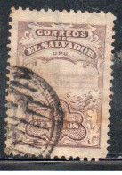 EL SALVADOR 1911 UPU NATIONAL PALACE CENT. 2c USED USATO OBLITERE' - Salvador