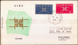 Europa CEPT 1963 Irlande - Ireland - Irland FDC4 Y&T N°159 à 160 - Michel N°159 à 160 - 1963