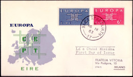 Europa CEPT 1963 Irlande - Ireland - Irland FDC5 Y&T N°159 à 160 - Michel N°159 à 160 - 1963