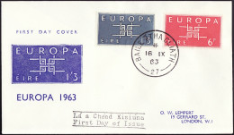 Europa CEPT 1963 Irlande - Ireland - Irland FDC8 Y&T N°159 à 160 - Michel N°159 à 160 - 1963