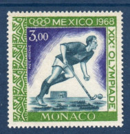 Monaco, **, Yv PA 92, Mi 888,  Hockey Sur Gazon, **, Année 1968, - Hockey (Field)