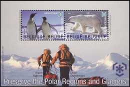 BL166**(3884/3885) - Préserver Les Régions Polaires Et Les Glaciers / Behoud Van Poolgebieden En Gletsjers - MONDE - Explorateurs & Célébrités Polaires