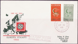 Irlande - Ireland - Irland FDC2 1966 Y&T N°187 à 188 - Michel N°188 à 189 - EUROPA - FDC