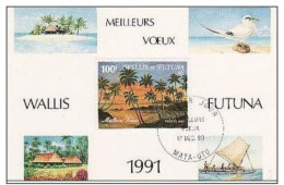 Voeux Wallis Futuna 1991. - Tarjetas – Máxima